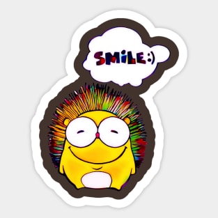 Happy little Hedgehog Sticker